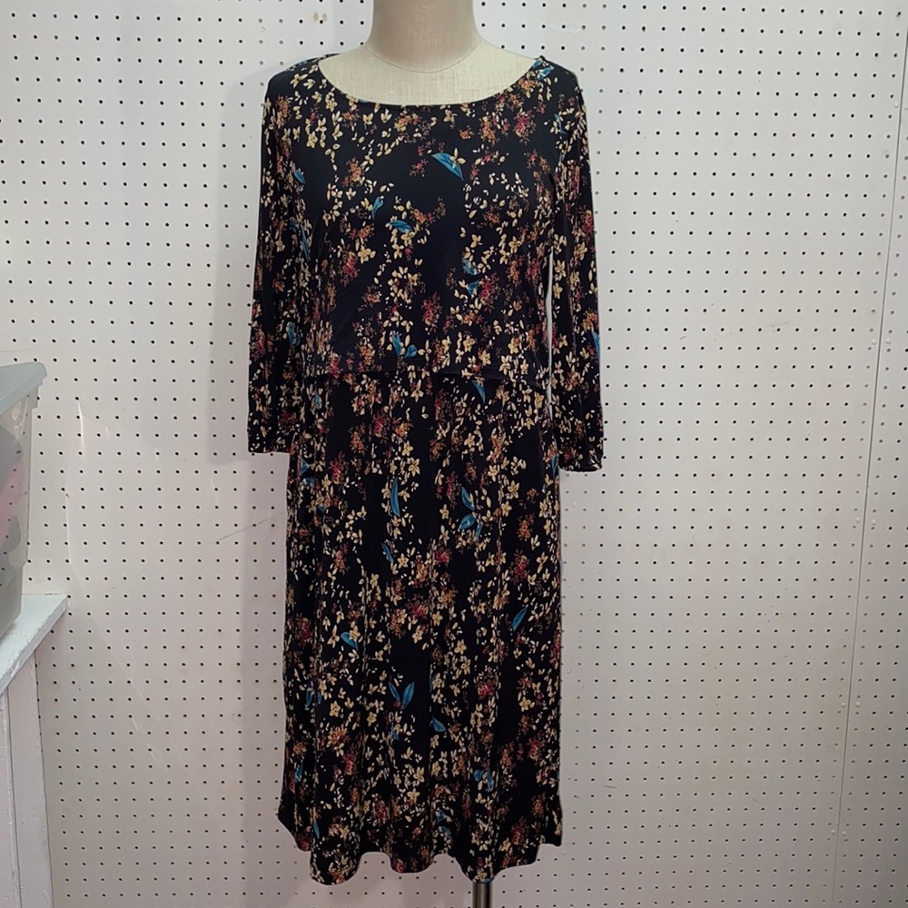 NWT MILK Nursing Wear Side Open Floral Print Dress Size M